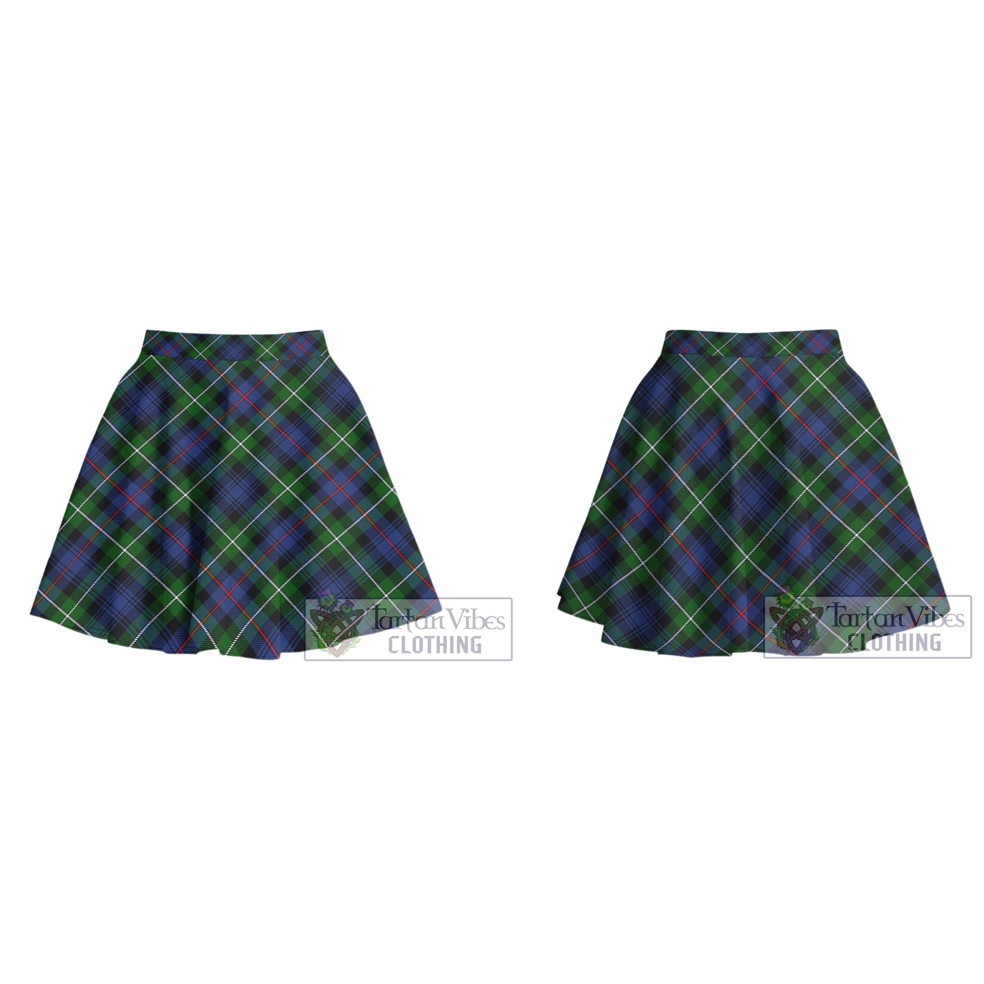Tartan Vibes Clothing Mackenzie Modern #2 Tartan Women's Plated Mini Skirt