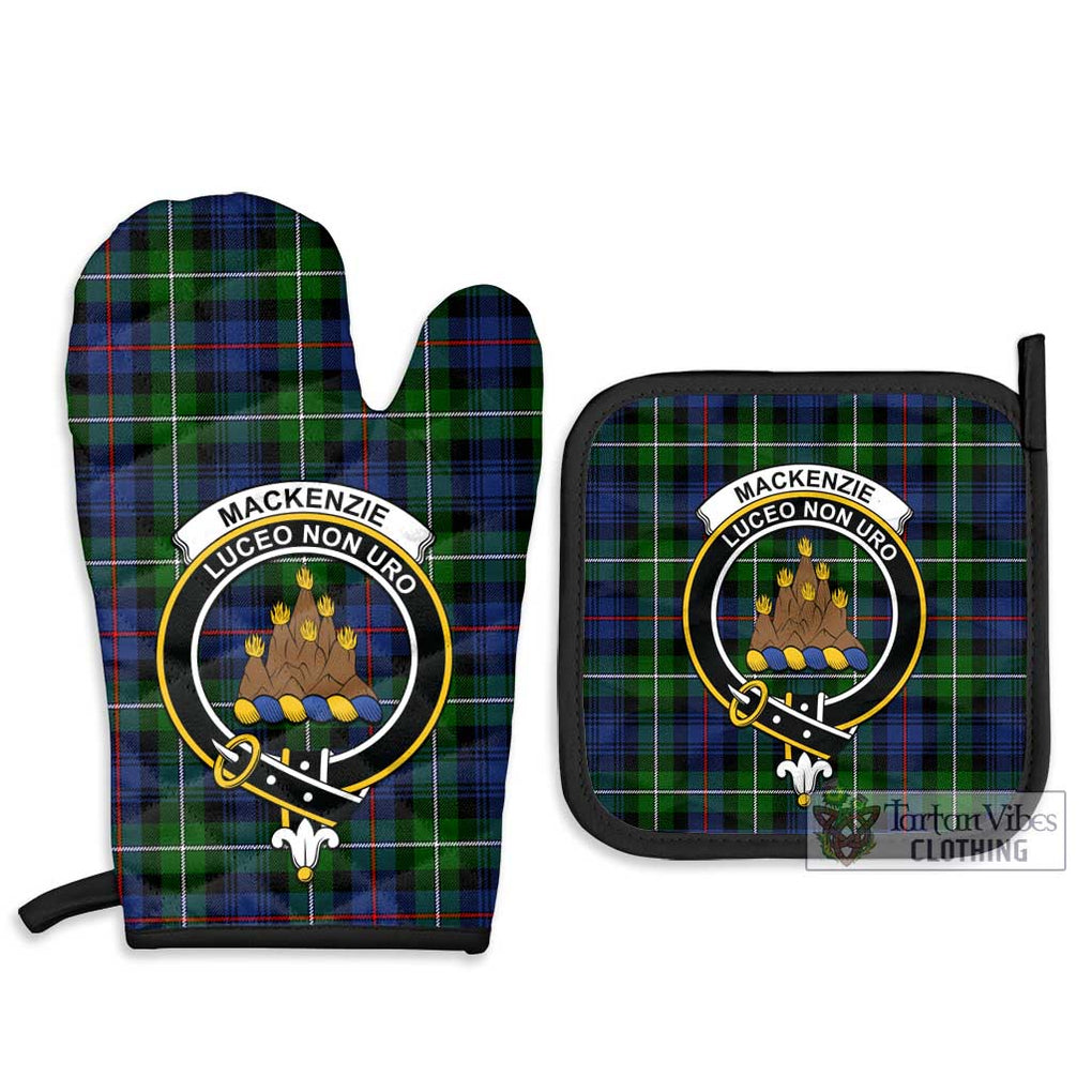 Tartan Vibes Clothing Mackenzie Modern #2 Tartan Combo Oven Mitt & Pot-Holder with Family Crest