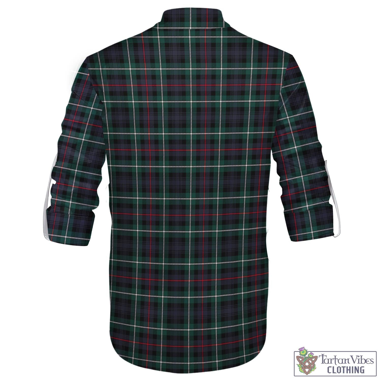 Tartan Vibes Clothing MacKenzie Modern Tartan Men's Scottish Traditional Jacobite Ghillie Kilt Shirt