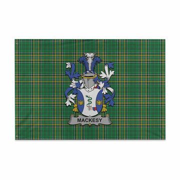 Mackesy Irish Clan Tartan House Flag with Coat of Arms