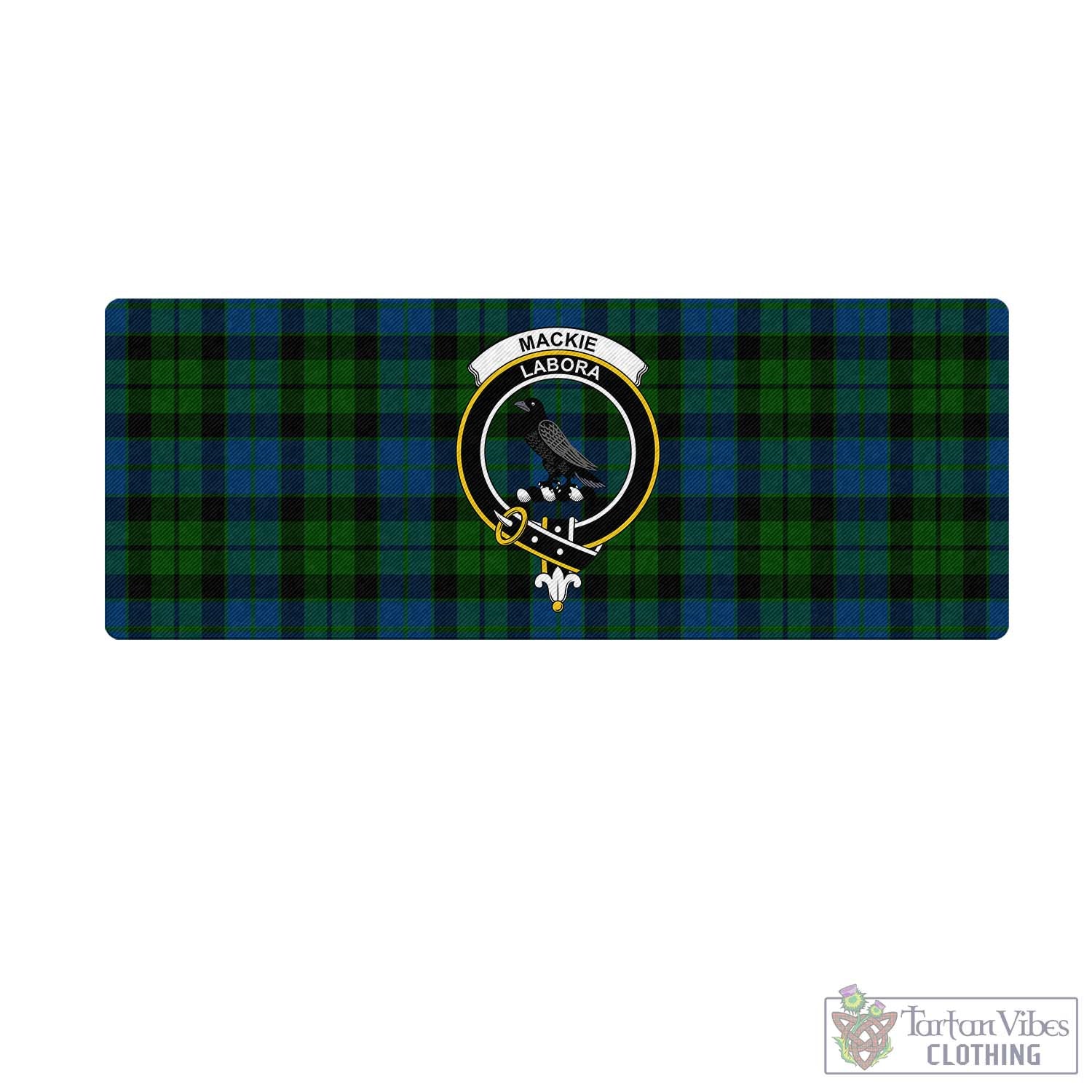 Tartan Vibes Clothing MacKie Tartan Mouse Pad with Family Crest