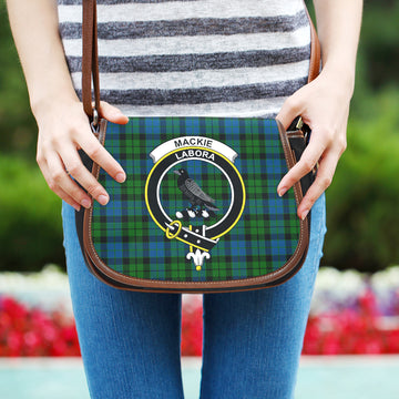 MacKie (McKie) Tartan Saddle Bag with Family Crest