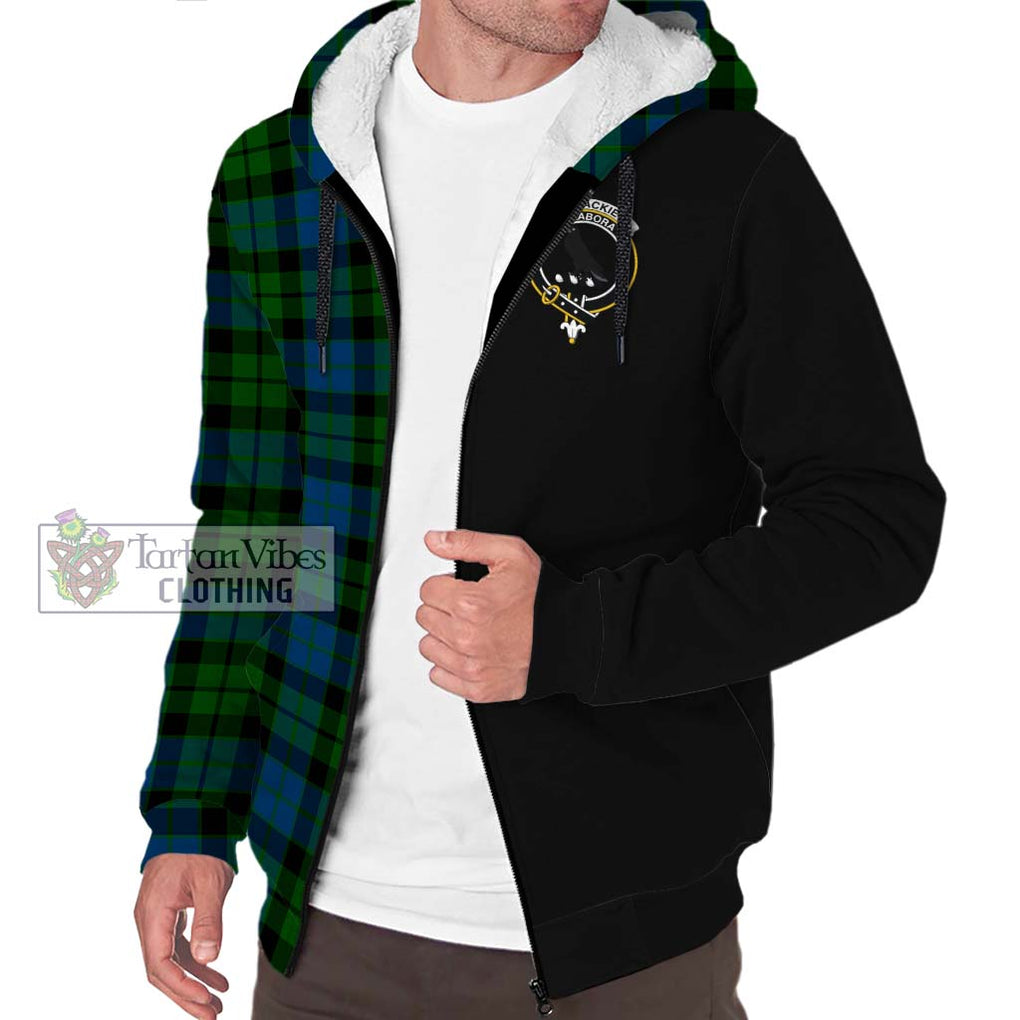 MacKie (McKie) Tartan Sherpa Hoodie with Family Crest and Half Of Me Style Unisex S - Tartanvibesclothing Shop