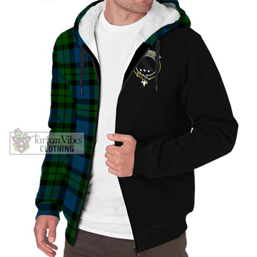 MacKie (McKie) Tartan Sherpa Hoodie with Family Crest and Half Of Me Style