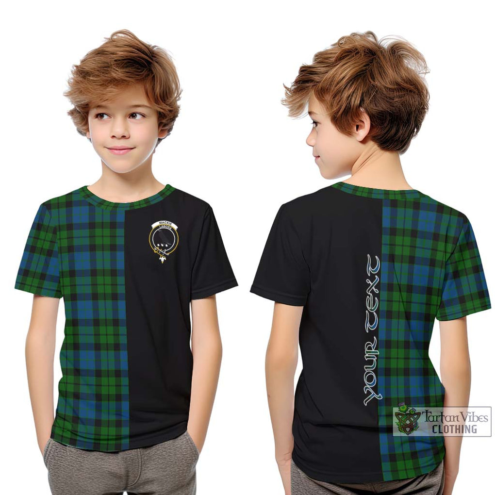 MacKie (McKie) Tartan Kid T-Shirt with Family Crest and Half Of Me Style Youth XL Size14 - Tartanvibesclothing Shop