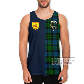Tartan Vibes Clothing MacKie Tartan Men's Tank Top with Scottish Lion Royal Arm Half Style