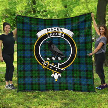 MacKie (McKie) Tartan Quilt with Family Crest