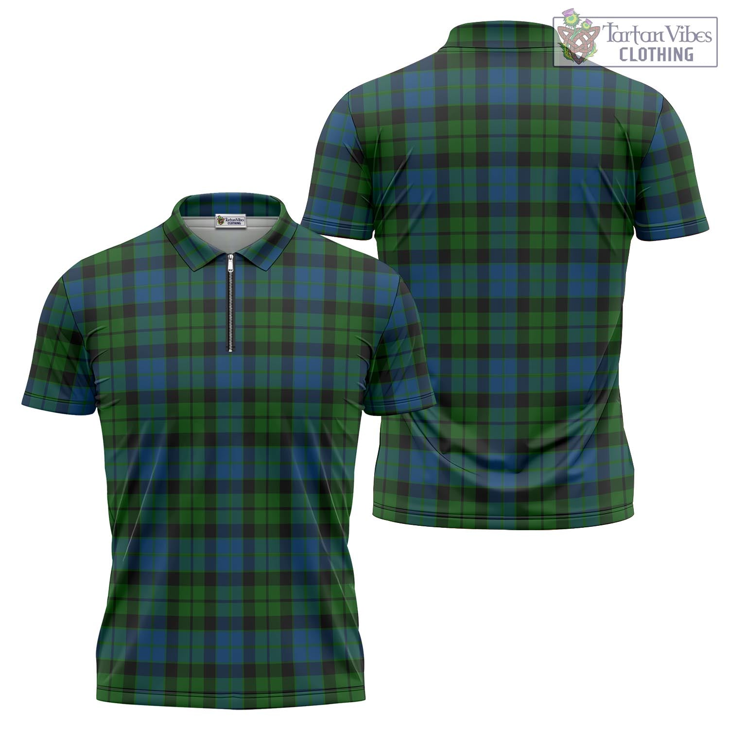 Tartan Vibes Clothing MacKie Tartan Zipper Polo Shirt