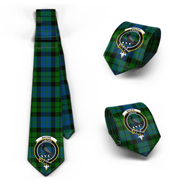 MacKie Tartan Classic Necktie with Family Crest