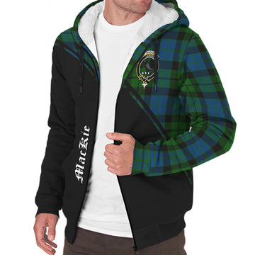 MacKie Tartan Sherpa Hoodie with Family Crest Curve Style