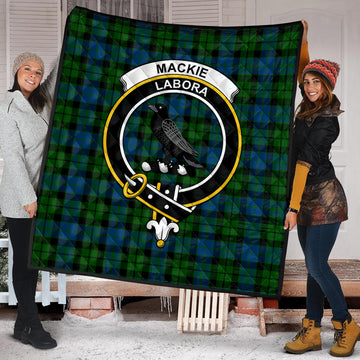 MacKie (McKie) Tartan Quilt with Family Crest