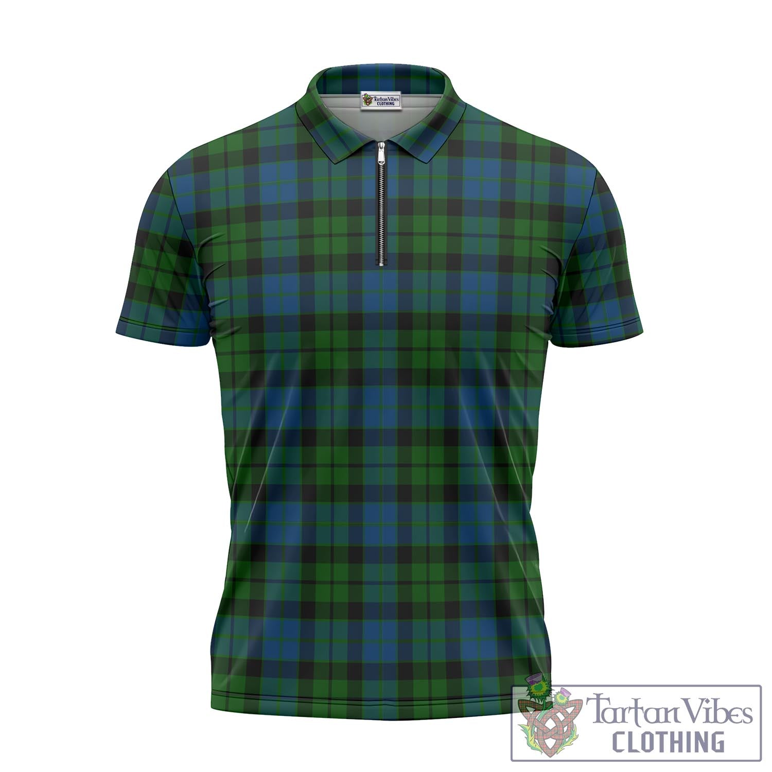 Tartan Vibes Clothing MacKie Tartan Zipper Polo Shirt