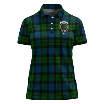 MacKie Tartan Polo Shirt with Family Crest For Women