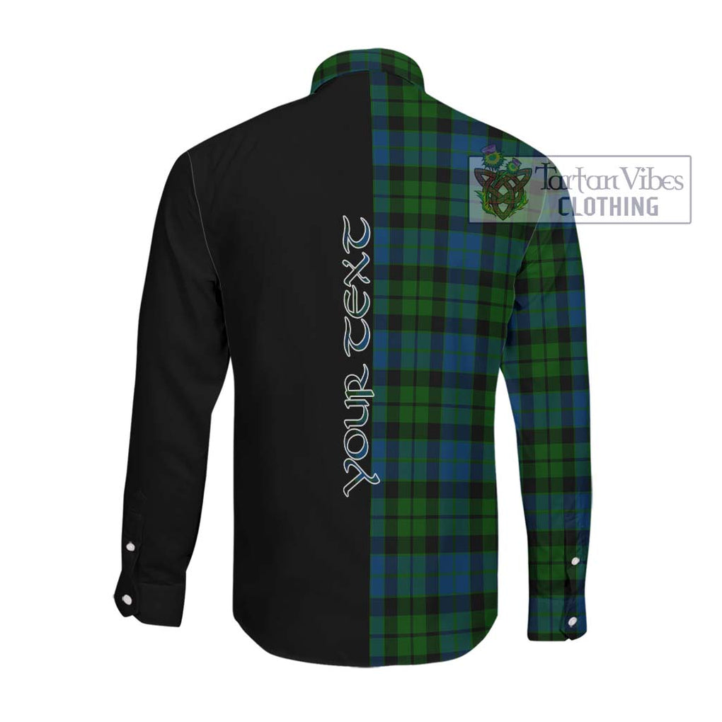 MacKie (McKie) Tartan Long Sleeve Button Shirt with Family Crest and Half Of Me Style Men's Shirt - Tartanvibesclothing Shop