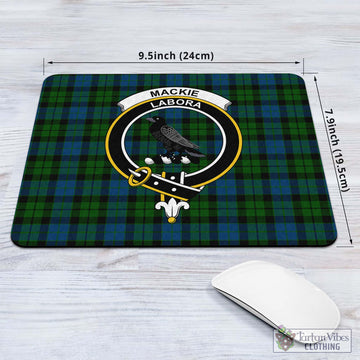 Tartan Vibes Clothing MacKie Tartan Mouse Pad with Family Crest