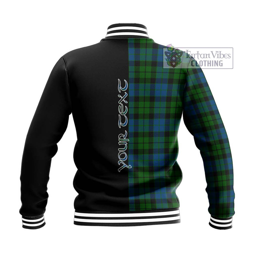 MacKie (McKie) Tartan Baseball Jacket with Family Crest and Half Of Me Style - Tartanvibesclothing Shop