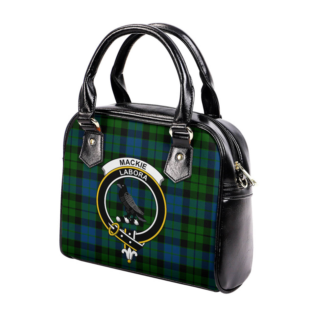 MacKie Tartan Shoulder Handbags with Family Crest - Tartanvibesclothing