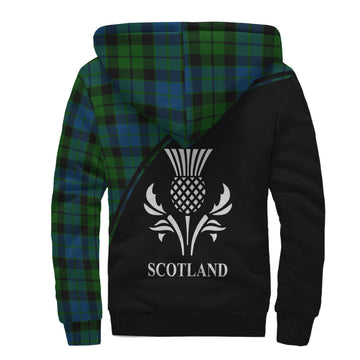 MacKie Tartan Sherpa Hoodie with Family Crest Curve Style