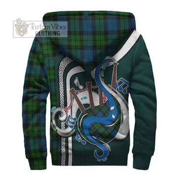 MacKie (McKie) Tartan Sherpa Hoodie with Epic Bagpipe Style
