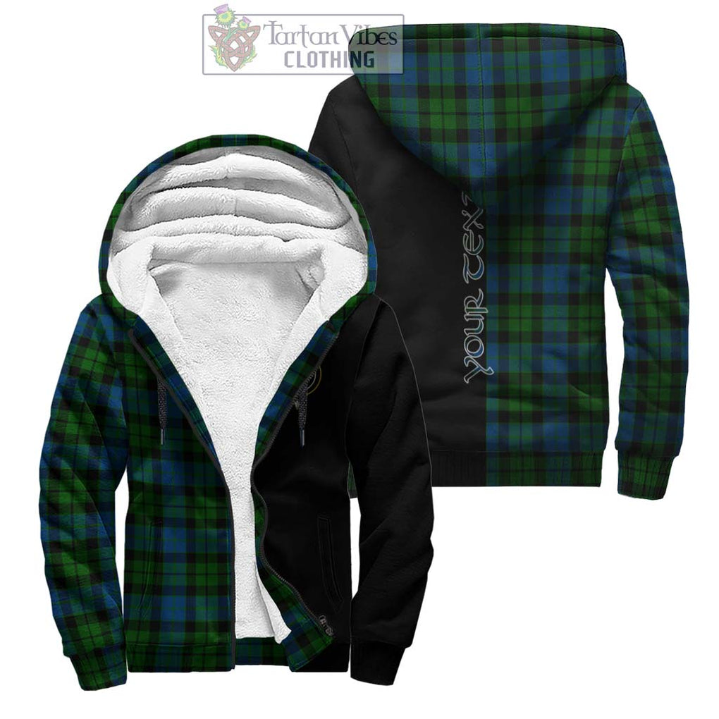 MacKie (McKie) Tartan Sherpa Hoodie with Family Crest and Half Of Me Style Unisex - Tartanvibesclothing Shop
