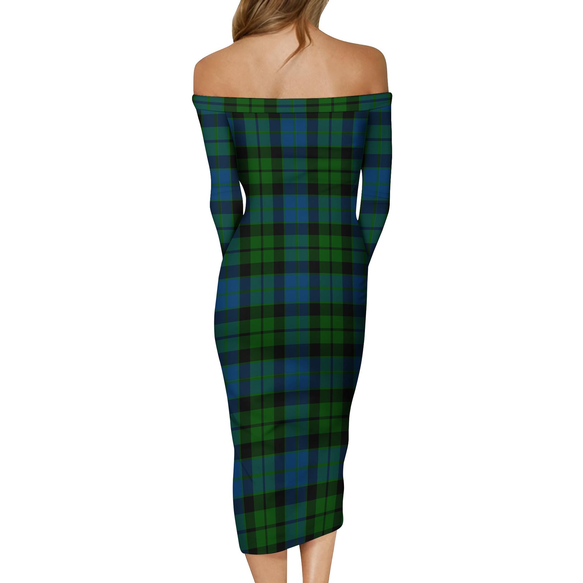 MacKie Tartan Off Shoulder Lady Dress - Tartanvibesclothing