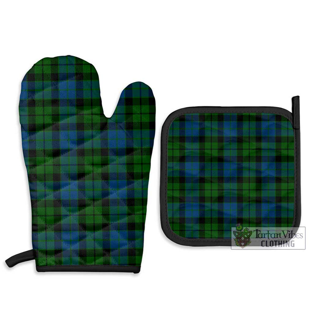 MacKie (McKie) Tartan Combo Oven Mitt & Pot-Holder Combo 1 Oven Mitt & 2 Pot-Holder Black - Tartan Vibes Clothing