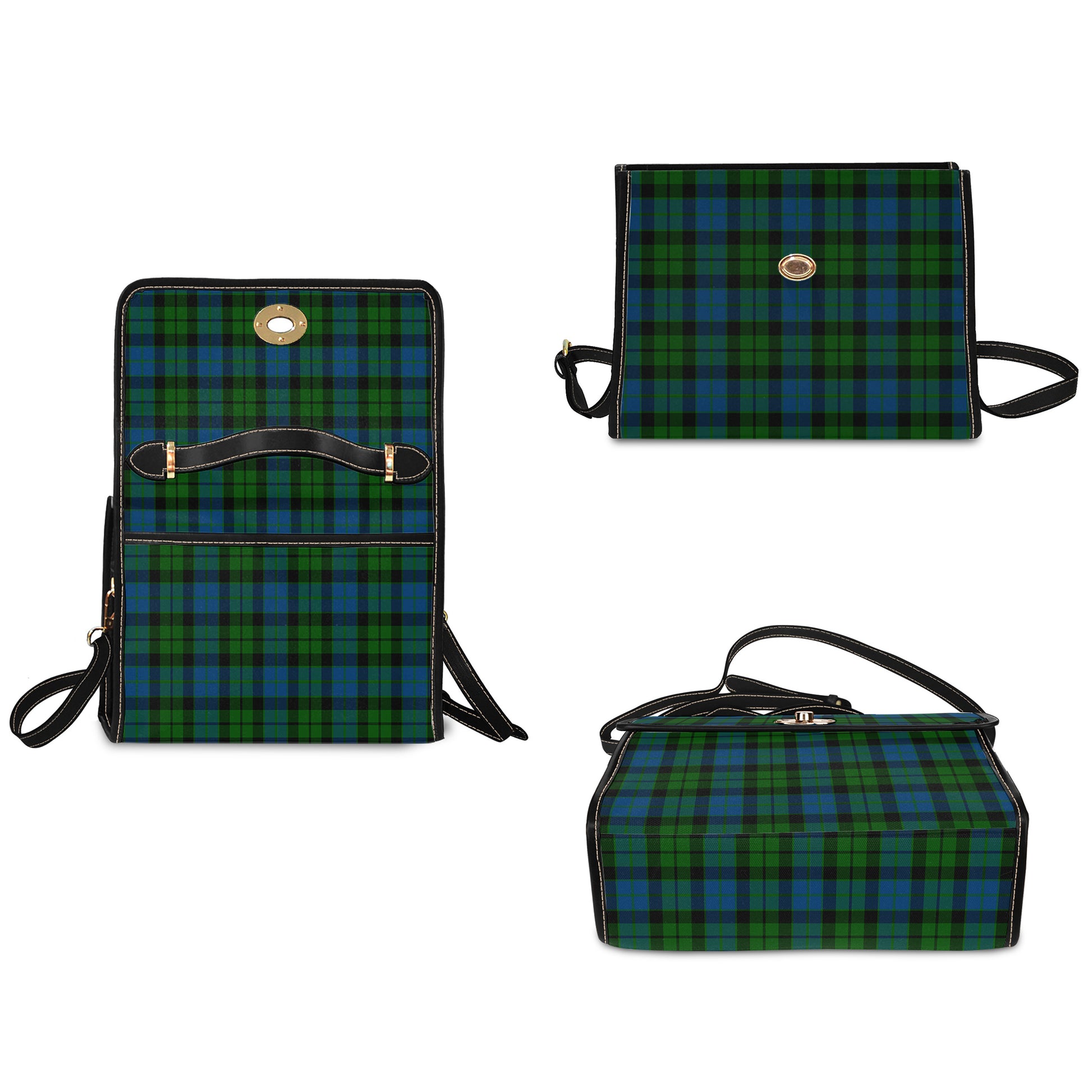 mackie-tartan-leather-strap-waterproof-canvas-bag
