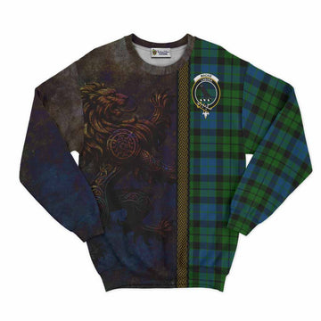 MacKie (McKie) Tartan Family Crest Sweatshirt Alba Gu Brath Be Brave Lion Ancient Style