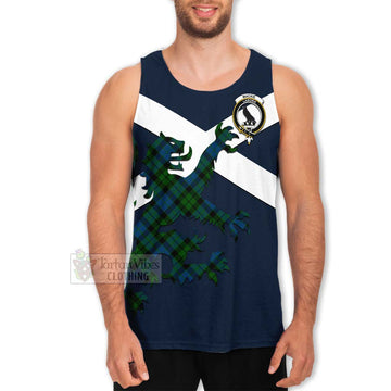 Tartan Vibes Clothing MacKie (McKie) Tartan Lion Rampant Men's Tank Top – Proudly Display Your Heritage with Alba Gu Brath and Clan Name