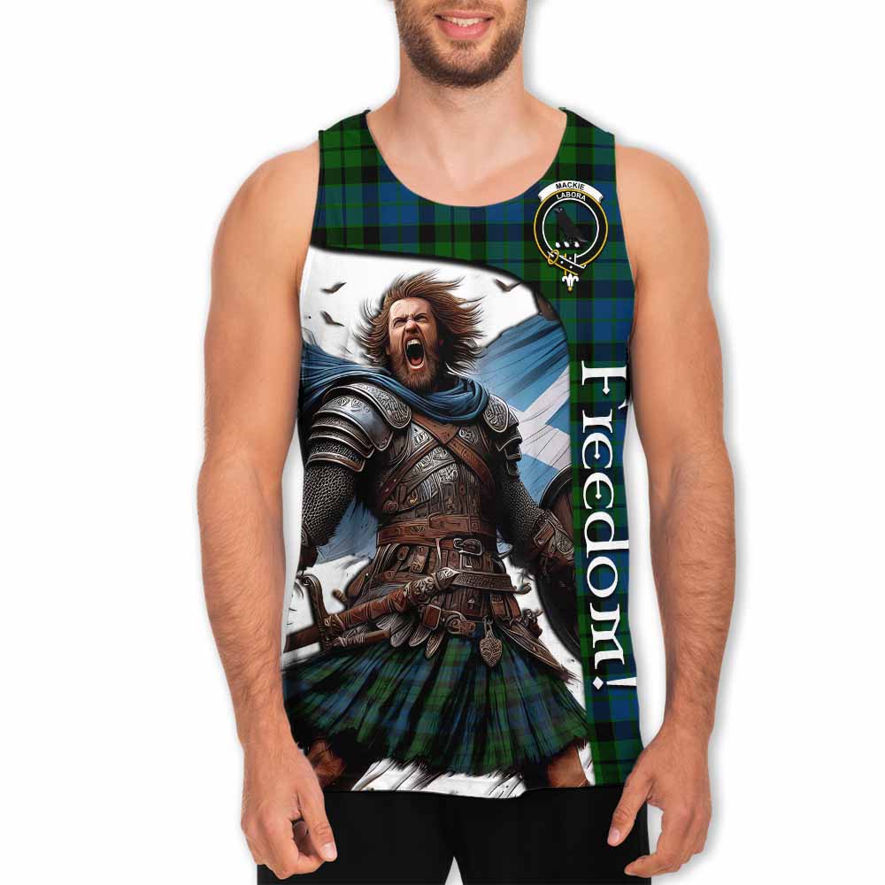 Tartan Vibes Clothing MacKie (McKie) Crest Tartan Men's Tank Top Inspired by the Freedom of Scottish Warrior