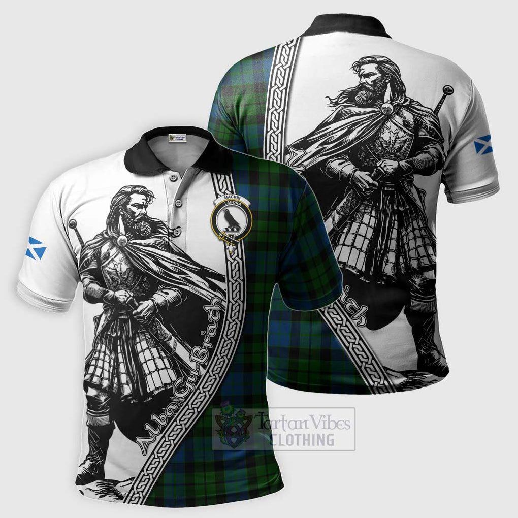 Tartan Vibes Clothing MacKie (McKie) Tartan Clan Crest Polo Shirt with Highlander Warrior Celtic Style
