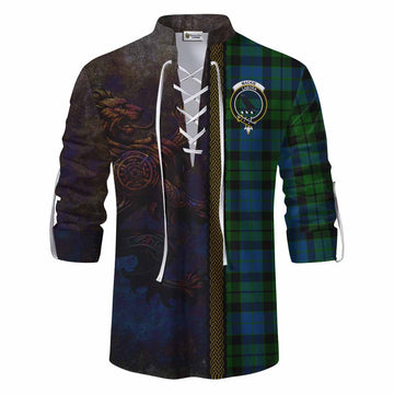 MacKie (McKie) Tartan Family Crest Ghillie Kilt Shirt Alba Gu Brath Be Brave Lion Ancient Style