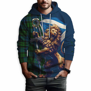 MacKinlay (McKinlay) Tartan Family Crest Hoodie with Scottish Majestic Lion