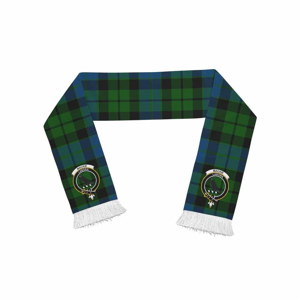Tartan Vibes Clothing MacKie (McKie) Tartan Ruffneck Scarf with Family Crest