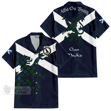 MacKie (McKie) Tartan Lion Rampant Hawaiian Shirt Proudly Display Your Heritage with Alba Gu Brath and Clan Name