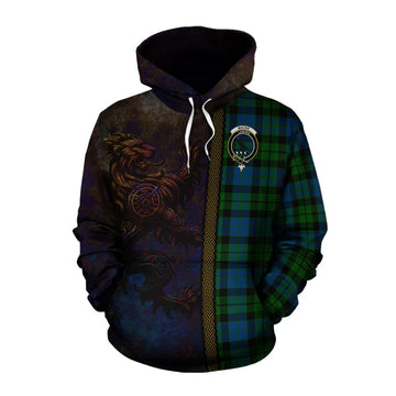 MacKie (McKie) Tartan Family Crest Cotton Hoodie Alba Gu Brath Be Brave Lion Ancient Style