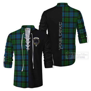 Tartan Vibes Clothing MacKie (McKie) Tartan Ghillie Kilt Shirt with Family Crest and Half Of Me Style