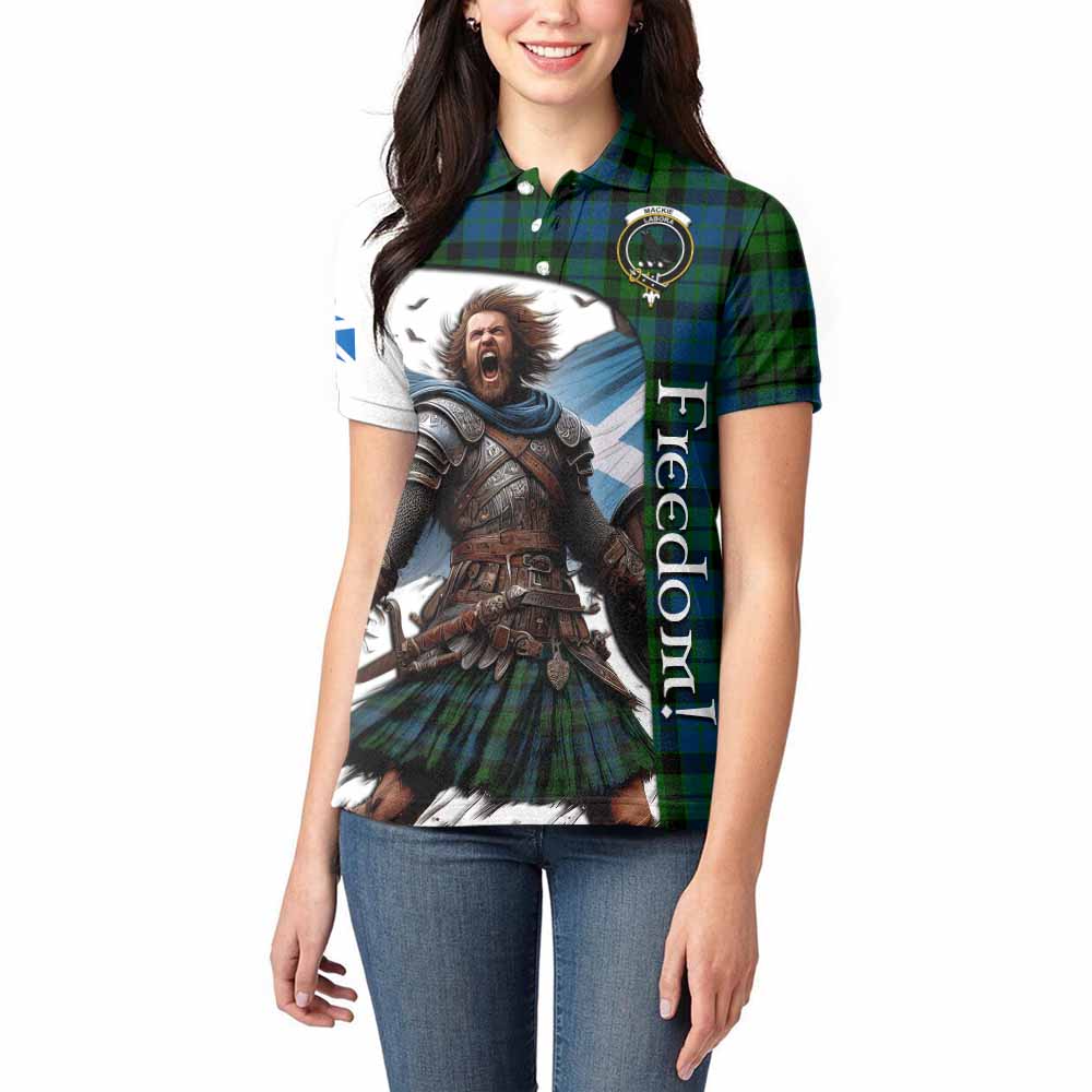 Tartan Vibes Clothing MacKie (McKie) Crest Tartan Women's Polo Shirt Inspired by the Freedom of Scottish Warrior