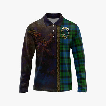 MacKie (McKie) Tartan Family Crest Long Sleeve Polo Shirt Alba Gu Brath Be Brave Lion Ancient Style