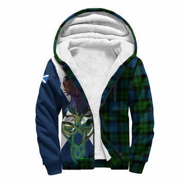 MacKie (McKie) Tartan Family Crest Sherpa Hoodie Scottish Thistle Celtic Inspired