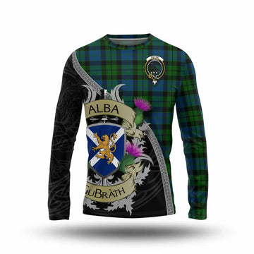 Tartan Vibes Clothing MacKie (McKie) Tartan Family Crest Long Sleeve T-Shirt Lion Rampant Royal Thistle Shield Celtic Inspired