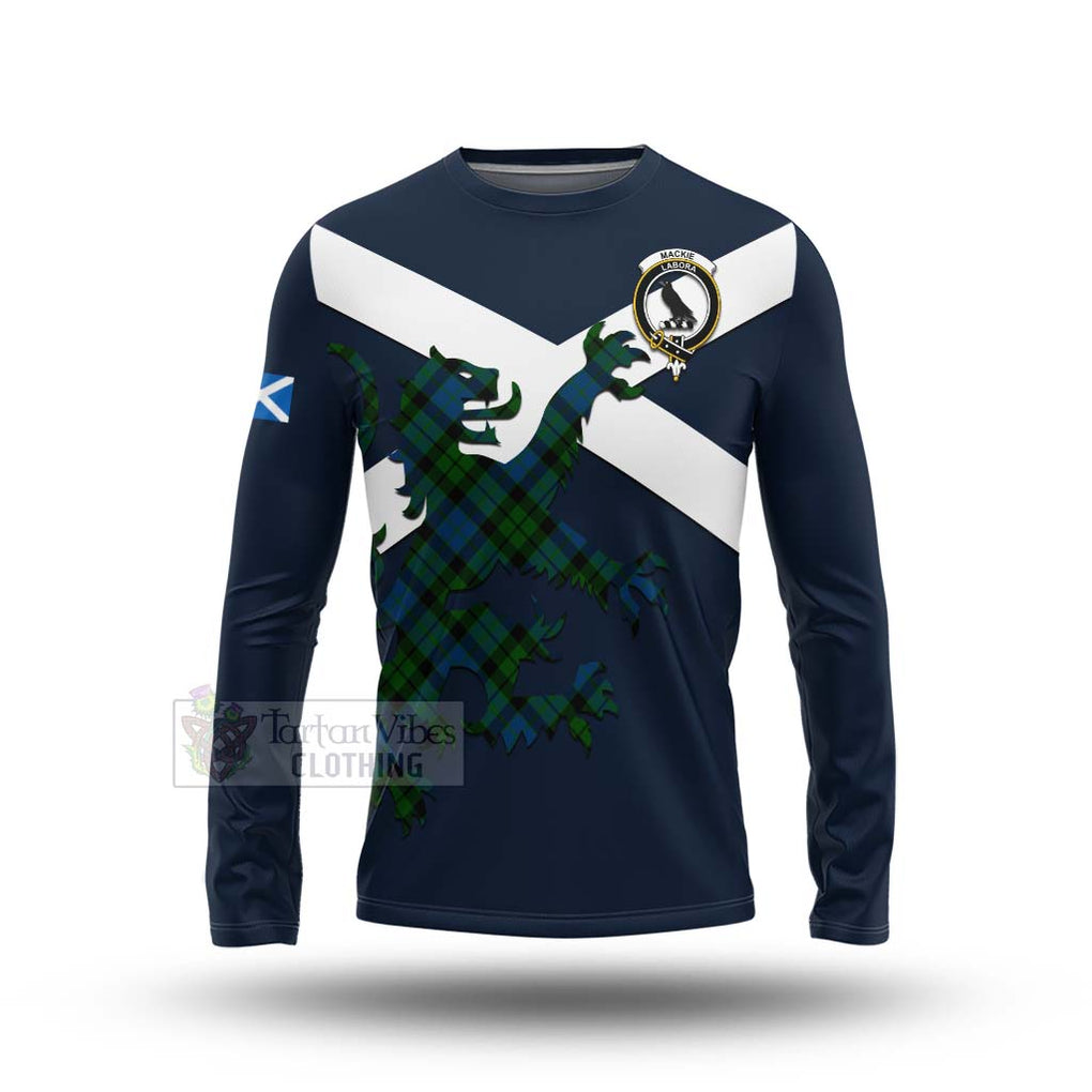 Tartan Vibes Clothing MacKie (McKie) Tartan Lion Rampant Long Sleeve T-Shirt – Proudly Display Your Heritage with Alba Gu Brath and Clan Name