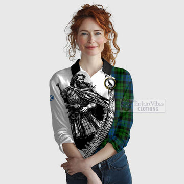 Tartan Vibes Clothing MacKie (McKie) Tartan Clan Crest Women's Casual Shirt with Highlander Warrior Celtic Style