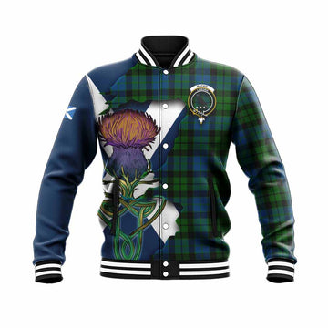 MacKie (McKie) Tartan Family Crest Baseball Jacket Scottish Thistle Celtic Inspired