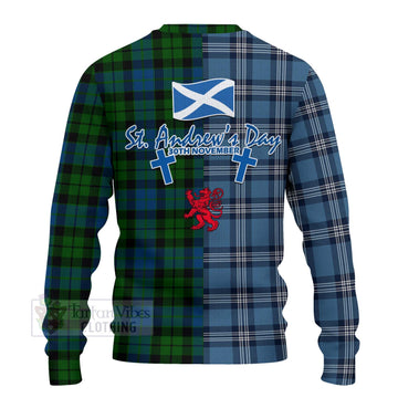 Tartan Vibes Clothing MacKie (McKie) Tartan Knitted Sweater Happy St. Andrew's Day Half Tartan Style