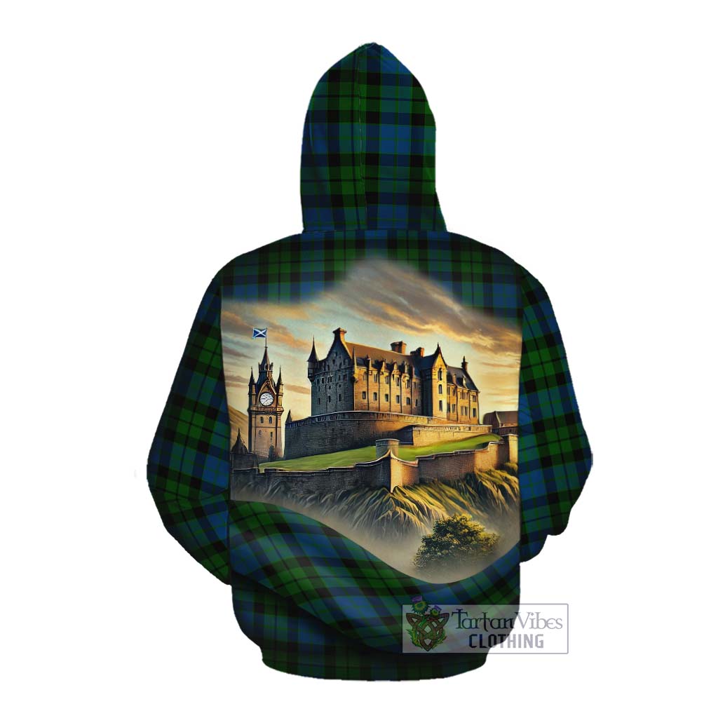 Tartan Vibes Clothing MacKie (McKie) Tartan Family Crest Cotton Hoodie with Scottish Ancient Castle Style