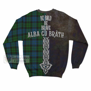 MacKie (McKie) Tartan Family Crest Sweatshirt Alba Gu Brath Be Brave Lion Ancient Style