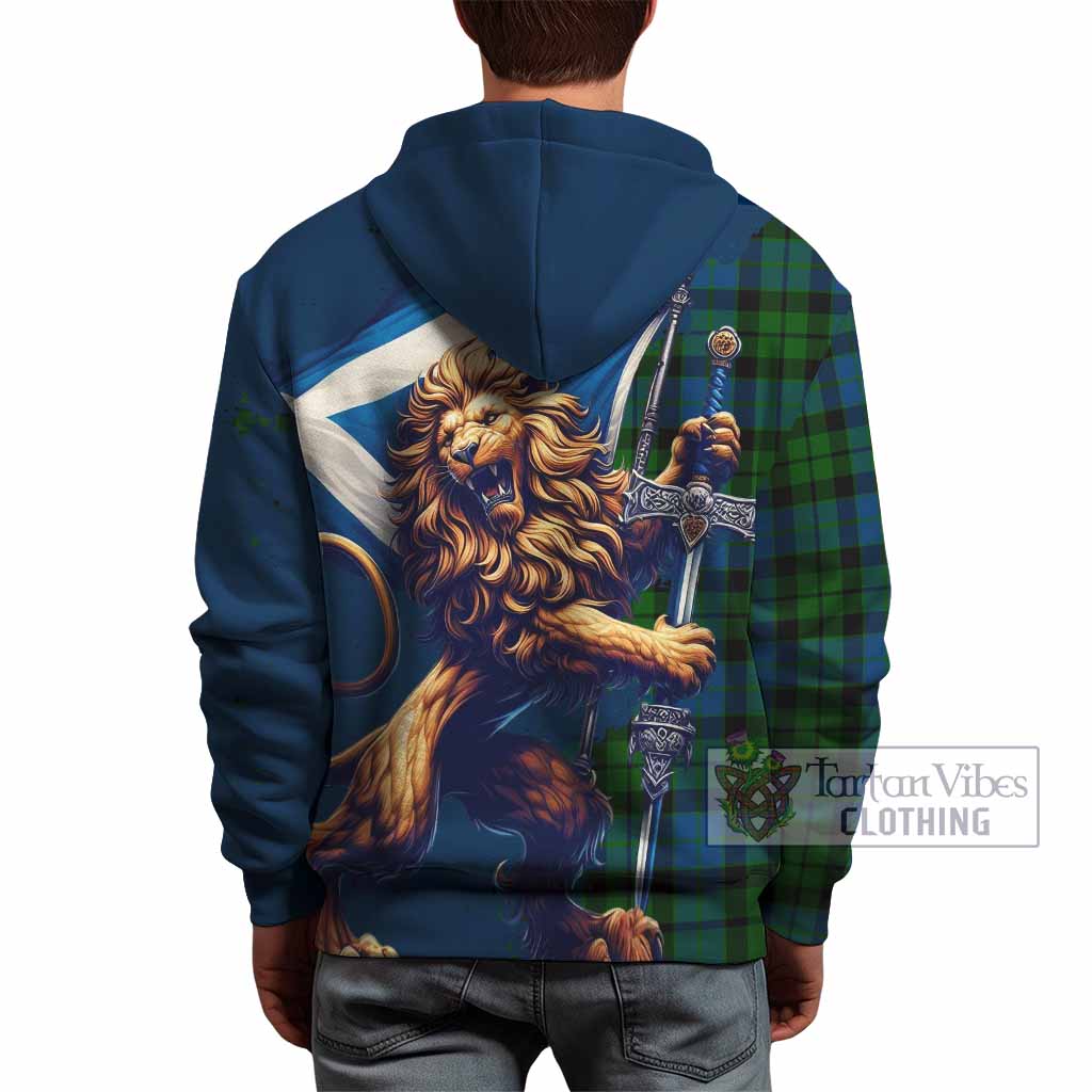 MacKinlay (McKinlay) Tartan Family Crest Hoodie with Scottish Majestic Lion