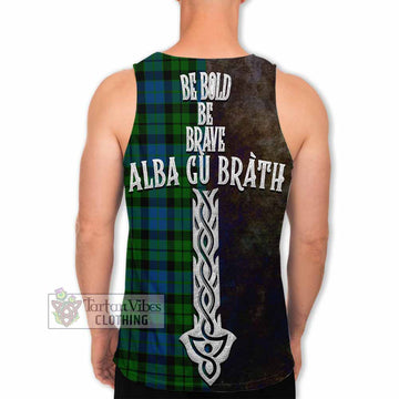 MacKie (McKie) Tartan Family Crest Men's Tank Top Alba Gu Brath Be Brave Lion Ancient Style