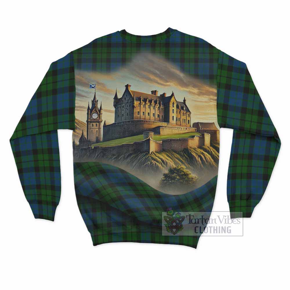 Tartan Vibes Clothing MacKie (McKie) Tartan Family Crest Sweatshirt with Scottish Ancient Castle Style